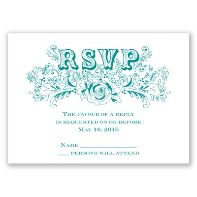 Vintage Vows - Response Card and Envelope