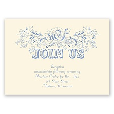Vintage Vows - Ecru - Reception Card