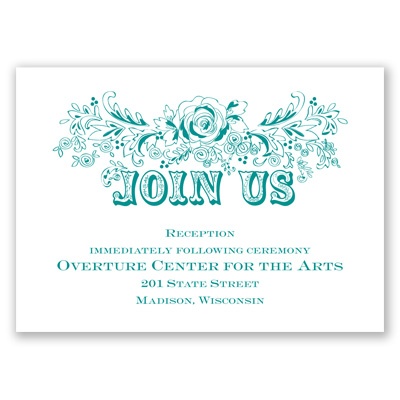 Vintage Vows - Reception Card