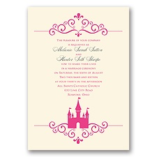 Fairy Tale Castle - Ecru - Invitation