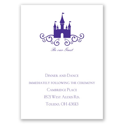 Fairy Tale Castle - Reception Card