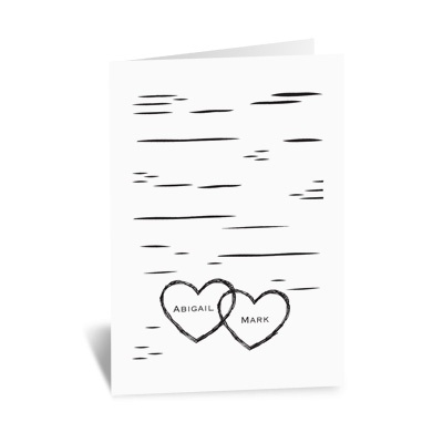 Birch Bark Heart - Note Card and Envelope