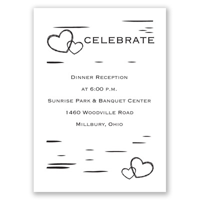 Birch Bark Heart - Reception Card