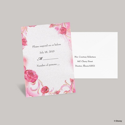 Briar Rose Response Card and Envelope - Aurora