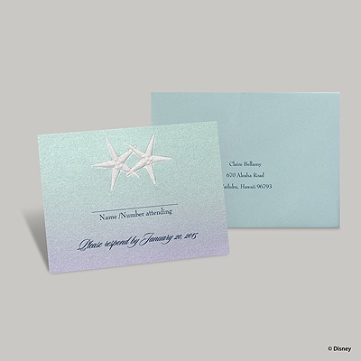 Mermaid Treasures Response Card and Envelope - Ariel