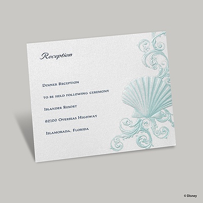 Beneath the Waves Reception Card - Ariel