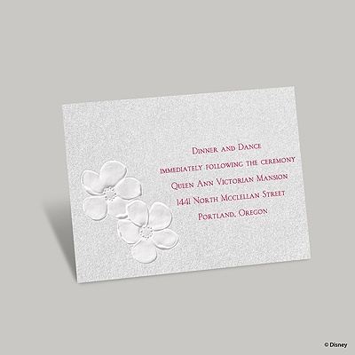 Apple Blossoms Reception Card - Snow White