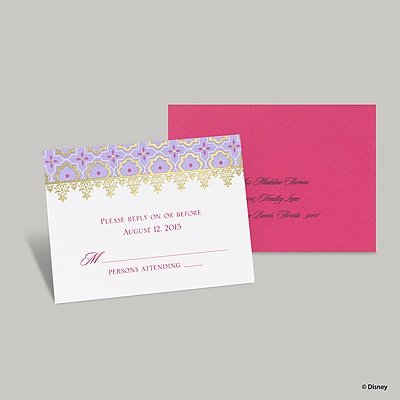 Exotic Romance Response Card and Envelope - Jasmine