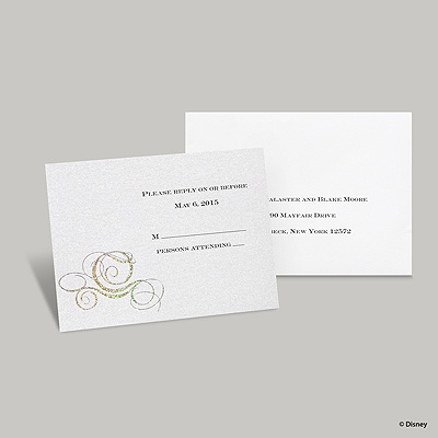 Fairy Tale Carriage Response Card and Envelope