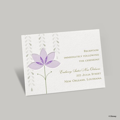 Deco Lilies Reception Card - Tiana