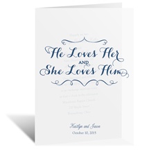 He Loves Her - Vellum Invitation