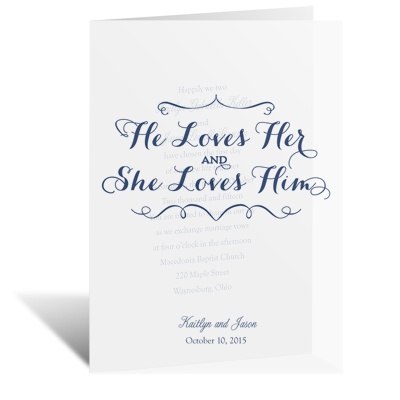 He Loves Her - Vellum Invitation
