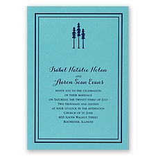 Choose Your Design - Aqua Shimmer - Foil Invitation
