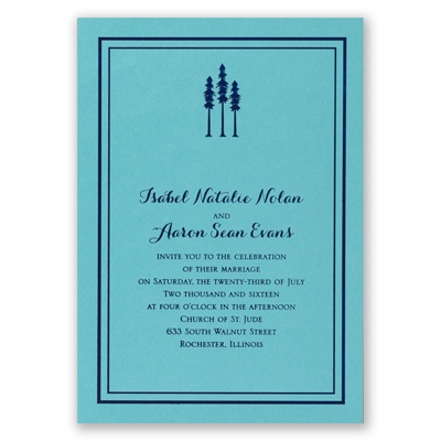 Choose Your Design - Aqua Shimmer - Foil Invitation