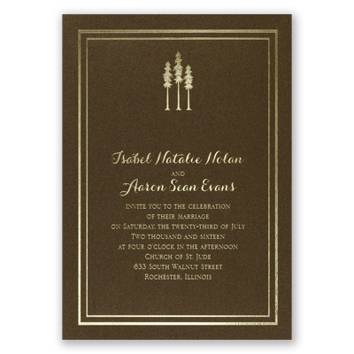 Choose Your Design - Brown Shimmer - Foil Invitation