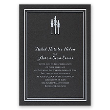 Choose Your Design - Black Shimmer - Foil Invitation