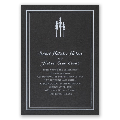 Choose Your Design - Black Shimmer - Foil Invitation