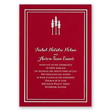 Choose Your Design - Red- Foil Invitation