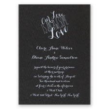 An Awesome Love - Black Shimmer - Foil Invitation