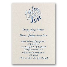 An Awesome Love - Ecru Shimmer - Foil Invitation