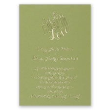 An Awesome Love - Olive - Foil Invitation