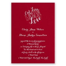 An Awesome Love - Red - Foil Invitation
