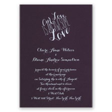 An Awesome Love - Eggplant - Foil Invitation