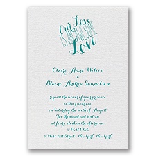 An Awesome Love - White Shimmer - Foil Invitation