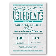 Big News - White Shimmer - Foil Invitation