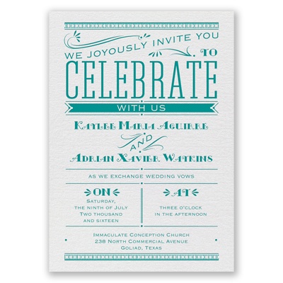 Big News - White Shimmer - Foil Invitation