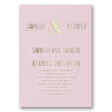 Modern Flair - Pink - Foil Invitation