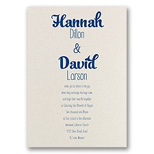 Kinda Quirky - Ecru Shimmer - Foil Invitation