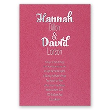 Kinda Quirky - Fuchsia Shimmer - Foil Invitation