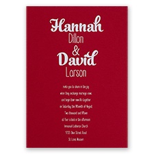 Kinda Quirky - Red - Foil Invitation