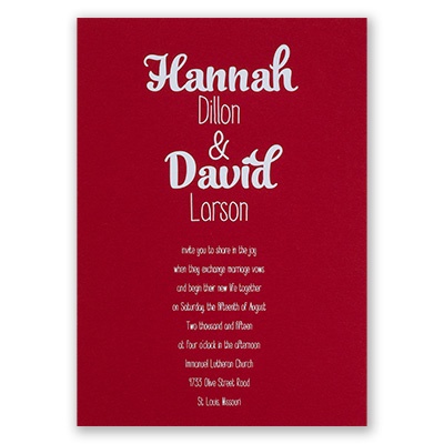 Kinda Quirky - Red - Foil Invitation