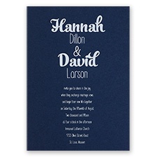 Kinda Quirky - Navy - Foil Invitation