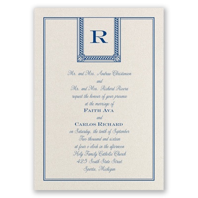 Refined Style - Ecru Shimmer - Foil Invitation