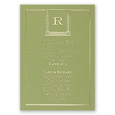 Refined Style - Olive - Foil Invitation