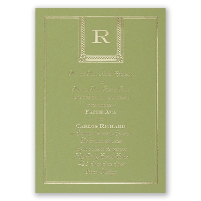 Refined Style - Olive - Foil Invitation