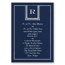Refined Style - Navy - Foil Invitation