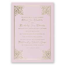 Forever Flourish - Pink - Foil Invitation