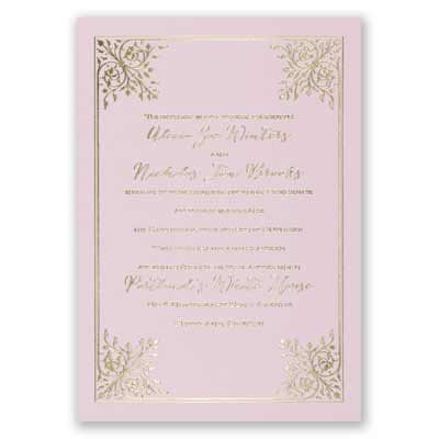 Forever Flourish - Pink - Foil Invitation