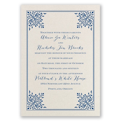 Forever Flourish - Ecru Shimmer - Foil Invitation