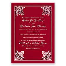 Forever Flourish - Red - Foil Invitation
