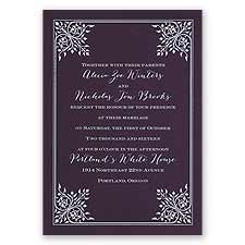 Forever Flourish - Eggplant - Foil Invitation