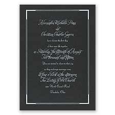 Looking Sharp - Black Shimmer - Foil Invitation