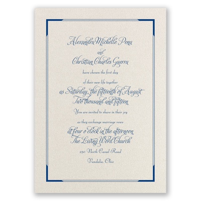 Looking Sharp - Ecru Shimmer - Foil Invitation