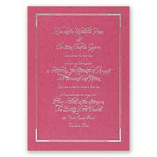 Looking Sharp - Fuchsia Shimmer - Foil Invitation