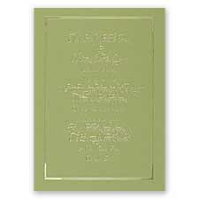 Looking Sharp - Olive - Foil Invitation