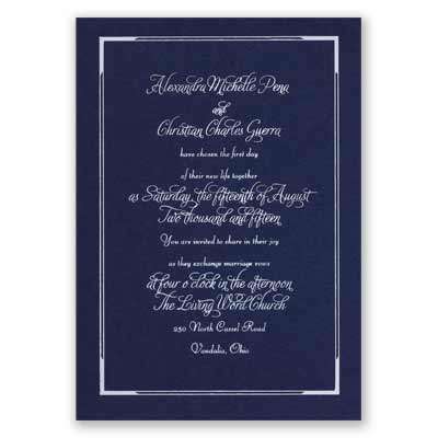 Looking Sharp - Navy - Foil Invitation